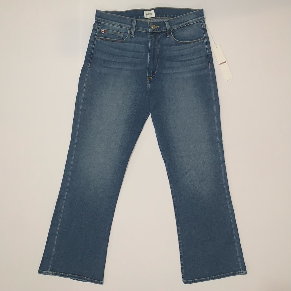Hudson Women’s Blair High Rise Bootcut Crop Blue Denim Jeans-Size 31 New